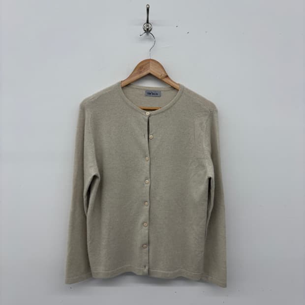 SAMARCAN 빈티지 캐시미어 가디건 아이보리 여성 L