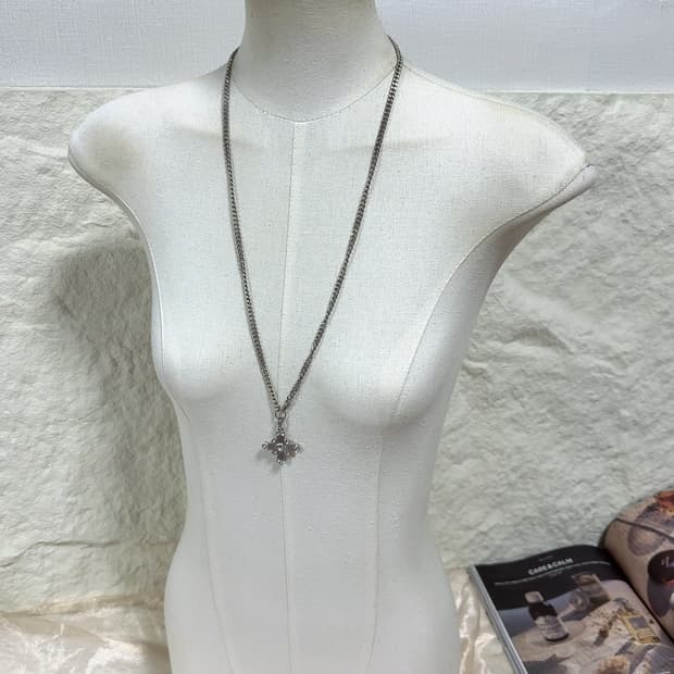 빈티지  십자가 쿠바체인 목걸이