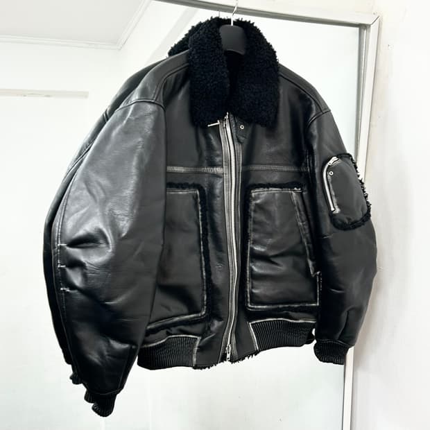도프제이슨 럼버잭 무스탕 자켓