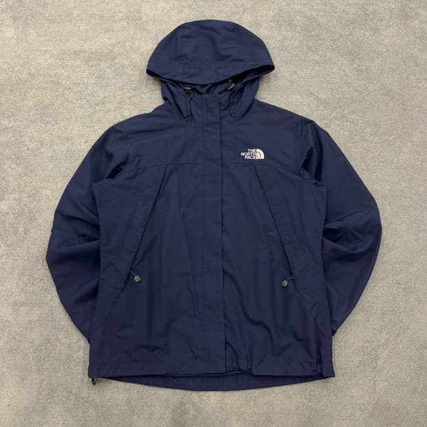 L 노스페이스 네이비 바람막이 후드 자켓