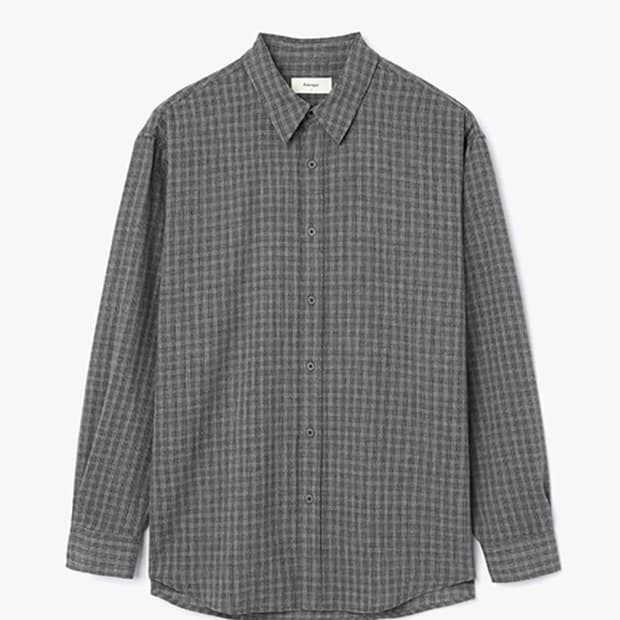 [2]파브레가 루이 오버 체크 셔츠 민트 그레이