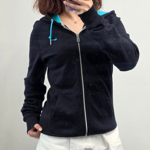 [프립]L/나이키 후드 집업 블랙