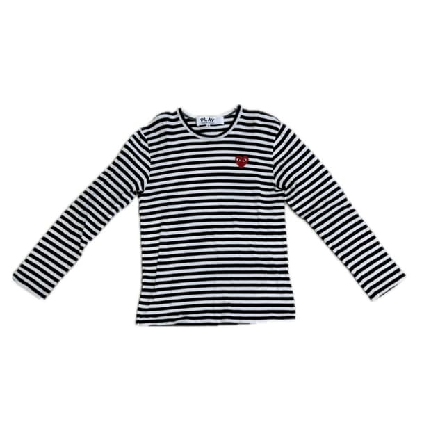 꼼데가르송 플레이 스트라이프 롱슬리브 S