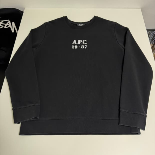 A.P.C. 19-87 블랙 맨투맨 XXL