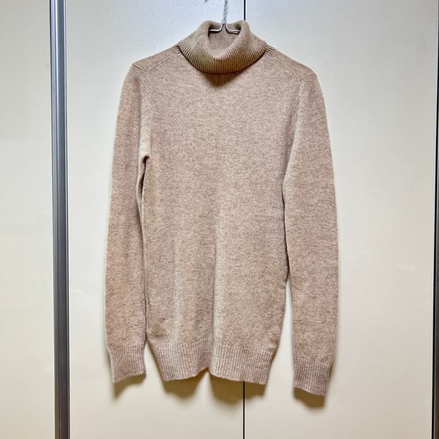 에잇세컨즈 캐시미어 100% 터틀넥 니트 베이지 M