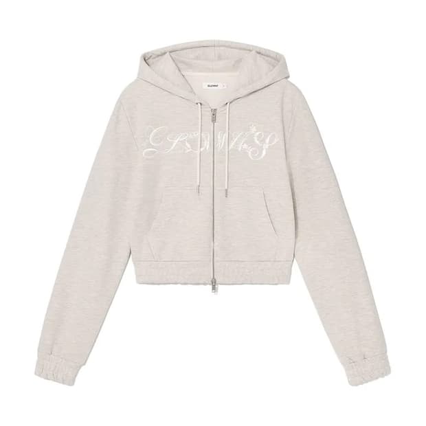 글로니 bonnie 크롭 후드집업 m