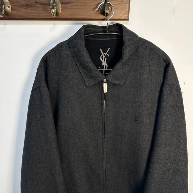 YSL 입생로랑 다크그레이 울 자켓코트110