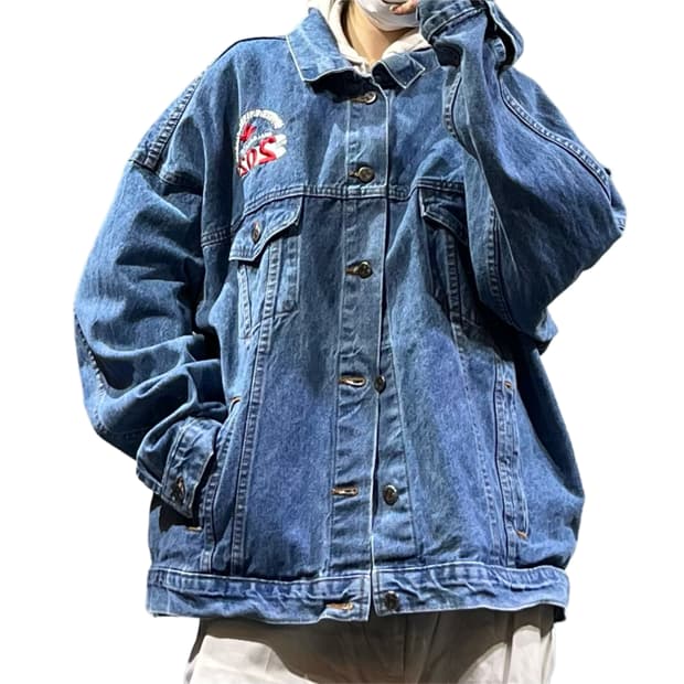 2020 자수 패치 오버핏 중청자켓