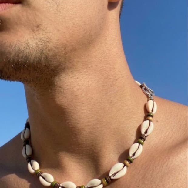 히피 모리 에스닉 핸드메이드 서핑 목걸이 