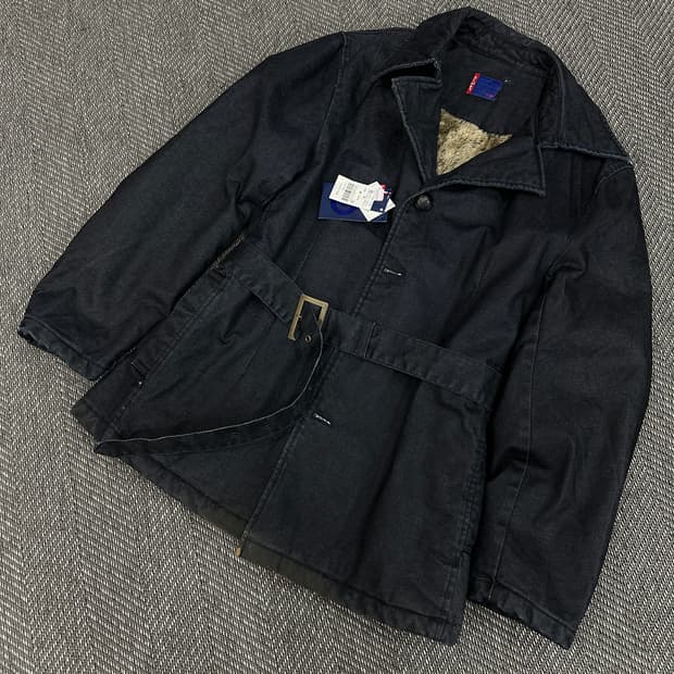 리바이스 벨트 데님 코트