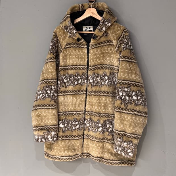 Piko 피코 패턴 플리스 후드집업 