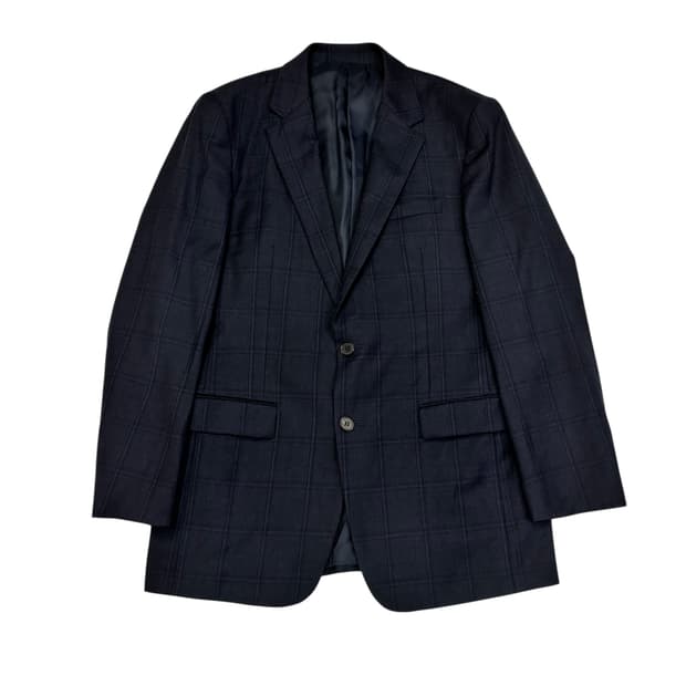 솔리드옴므 로로피아나 네이비 체크 블레이저