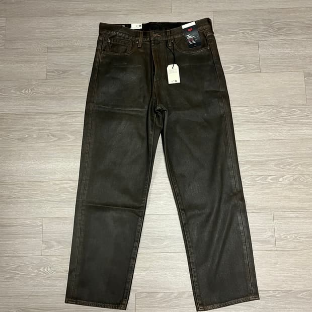 (국내미발매, 새상품) 리바이스 568 왁스 코팅 데님 팬츠