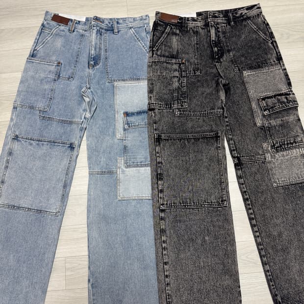 앤더슨벨 패치워크 와이드 데님 M