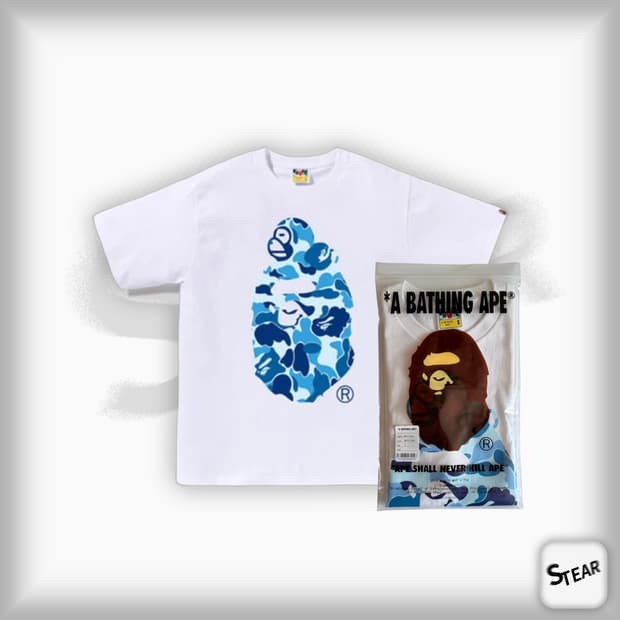 Bape abc카모 블루 반팔