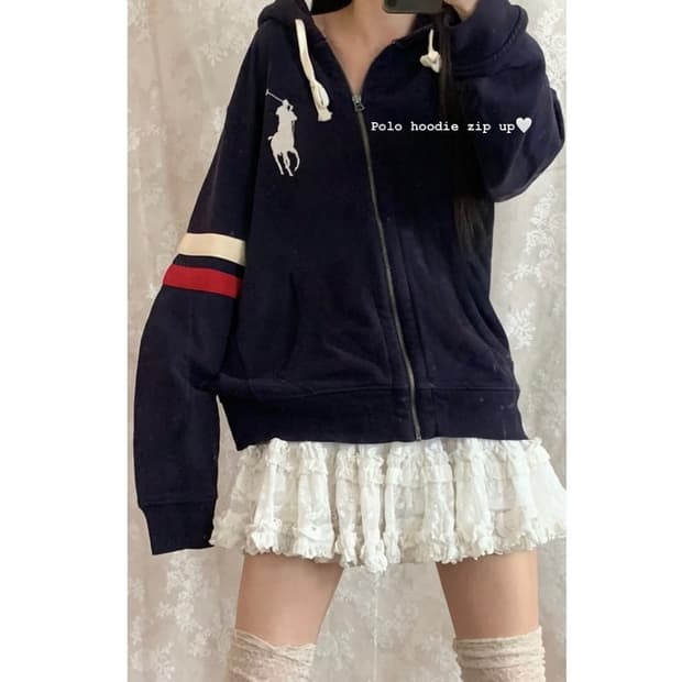 [vintage] 폴로랄프로렌 후드집업 L 버터플라이빈티지