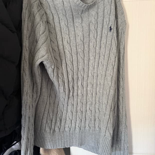 폴로 꽈배기 니트 L