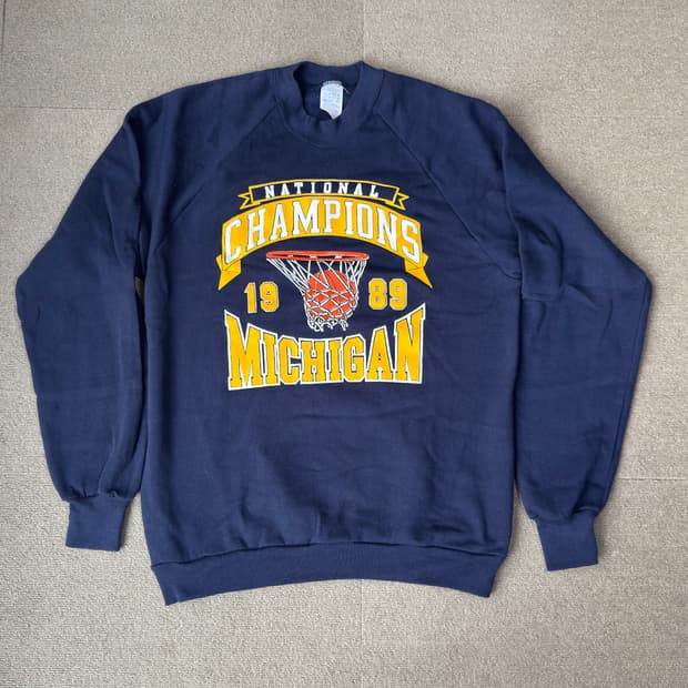 1989 미시간 챔피언십 컬리지 스웻 셔츠 맨투맨