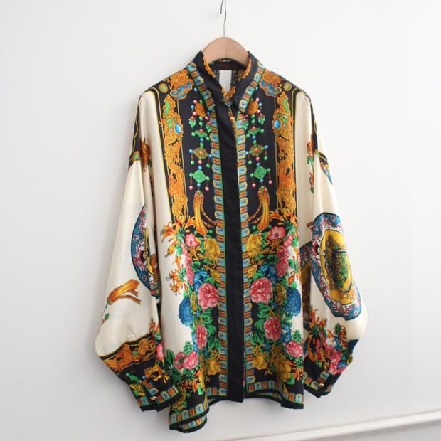 ISTANTE by VERSACE 100% 실크 블라우스