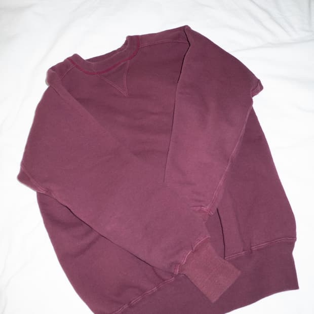 웨어하우스 스웻 버건디 44사이즈