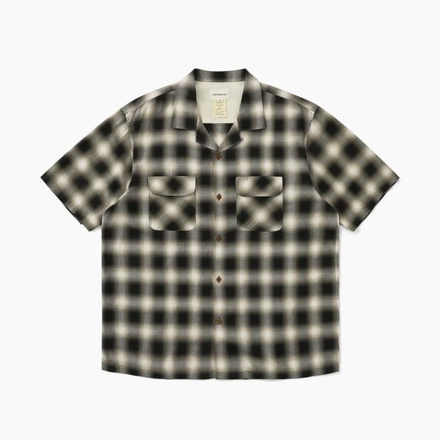 카키스 Shadow Plaid S/S Shirt (Bark/L사이즈)