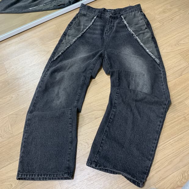 M)카이파이 카모 포인트 흑청 데님