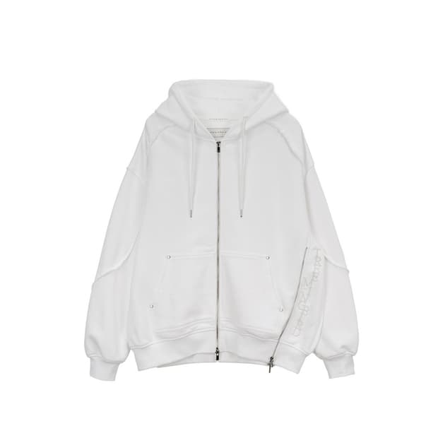 트리밍버드 sweat hoodie zip-up white 후드집업