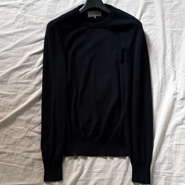 마르지엘라 램스킨 레더 엘보우 니트