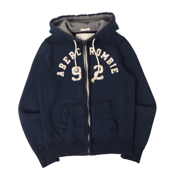 아베크롬비 아치 로고 헤비 스웻 후드집업