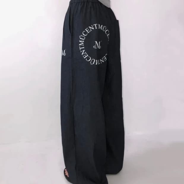 무센트 시그니처 데님 밴딩 팬츠