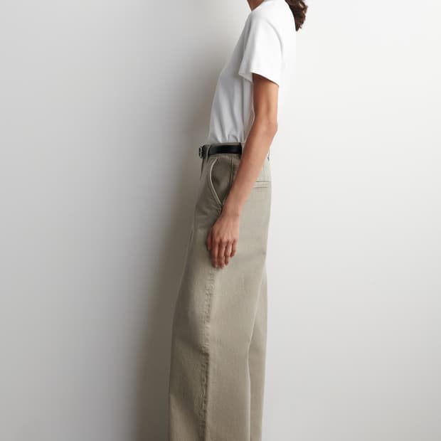 COS 와이드레드 데님 팬츠 그레이베이지 36