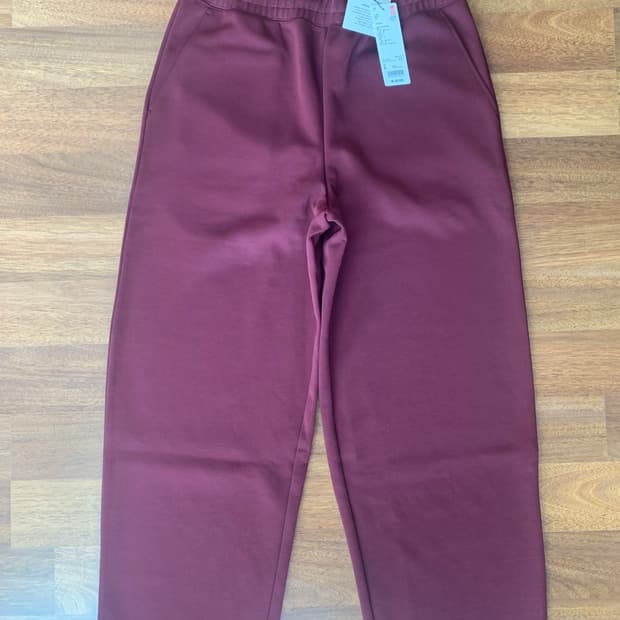 유니클로 스웨트 와이드 팬츠 L 새상품