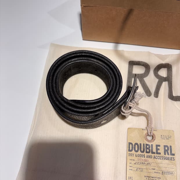 rrl 더블알엘 핸드버니시 벨트 34