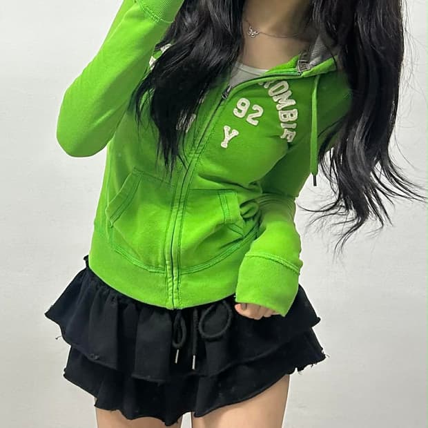 아베크롬비 y2k 여리핏 대대장 작사 걸즈 후드집업 희귀져지(XS)