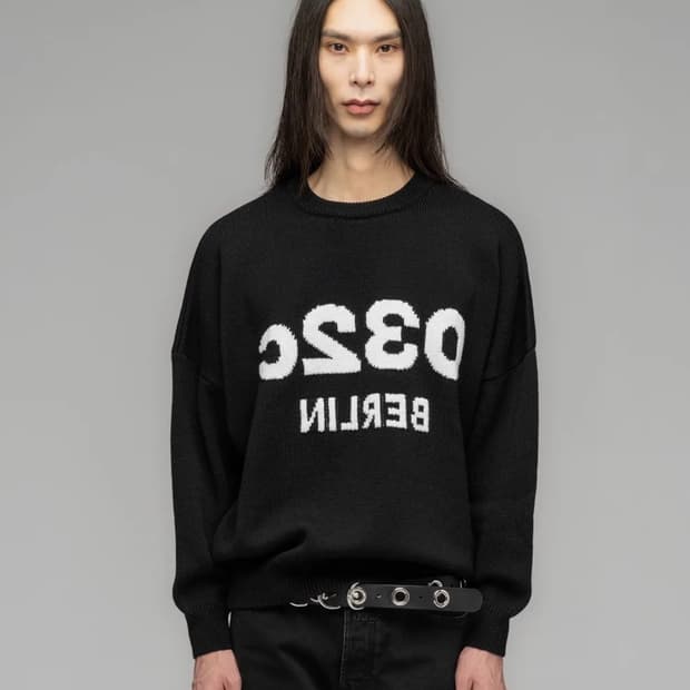 032C 셀피 스웨터 블랙/화이트 (M)