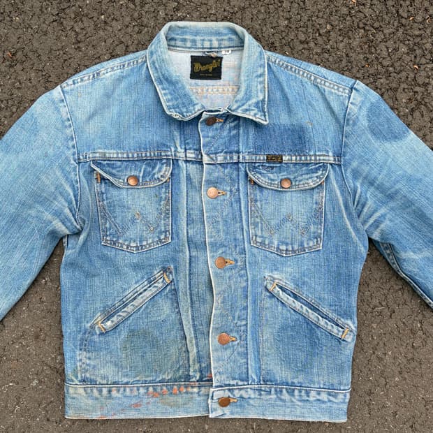 60s-70s wrangler 124mj 셀비지 랭글러 usa 데님자켓