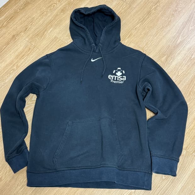 나이키 검정 후드티 M