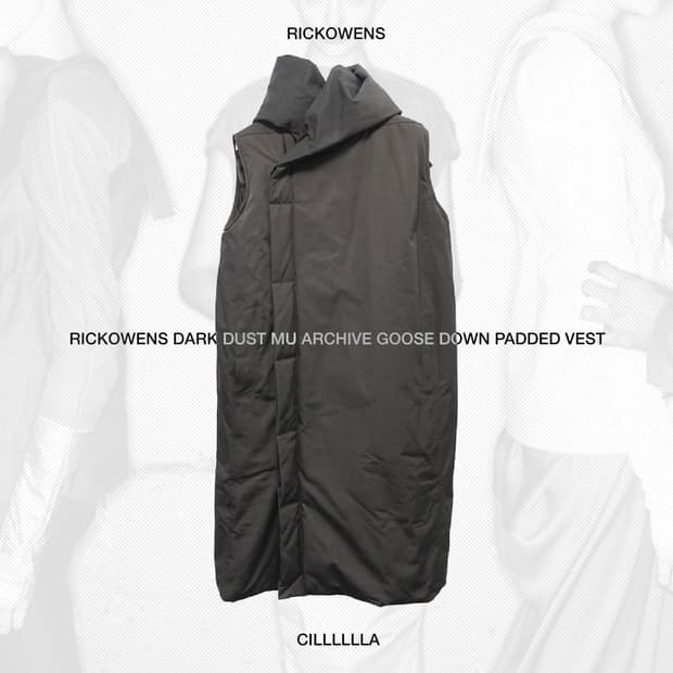RICKOWENS 릭오웬스 다크더스트 MU 아카이브 구스다운 패딩 베스트