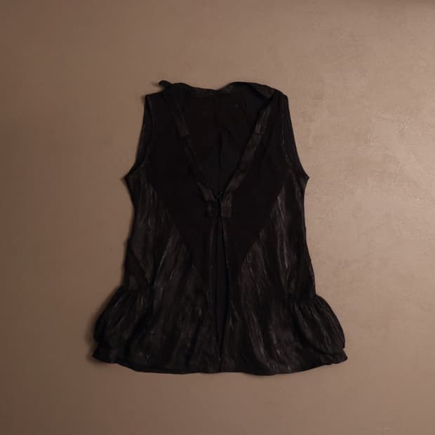 일본빈티지 그런지 그물 코팅 카고 조끼 원피스 A690