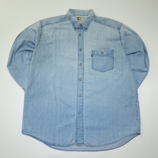 CK093 L 리바이스 90s 홍콩판 60521 연청 데님셔츠 남방