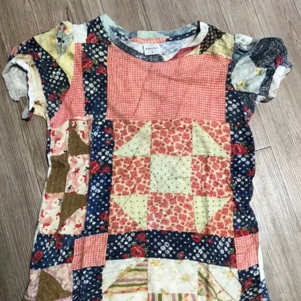 Kapital patchwork T-shirt 캐피탈 패치워크 반팔
