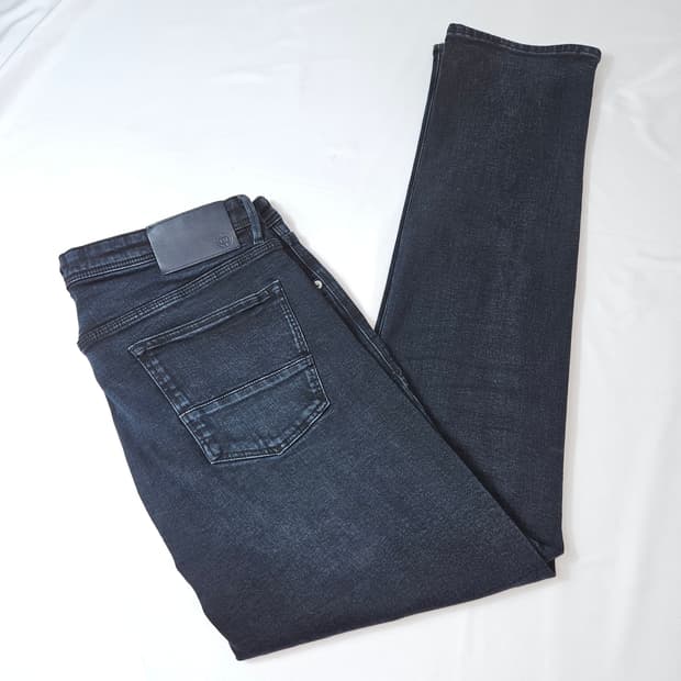 마시모두띠 가죽패치 청바지 데님팬츠 진 슬림 36