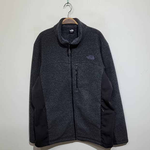 (XXL) 노스페이스 플리스 점퍼 차콜 안감털 빅사이즈 후리스 자켓 