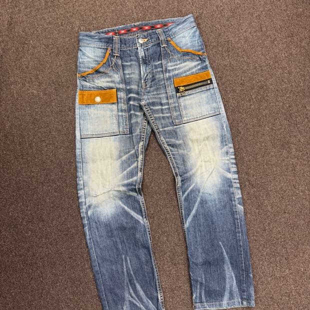 32)에드윈 빈티지 웨스턴 콘쵸 데님팬츠