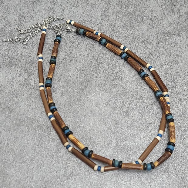 우드 빈티지목걸이 세트