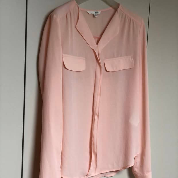 미쏘 살몬 핑크 블라우스