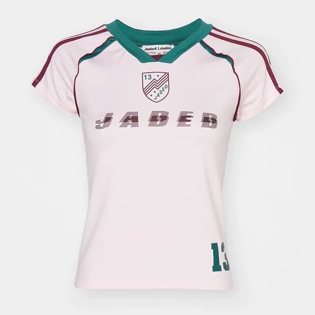 제이디드런던 Pink No.13 Football Baby Tee