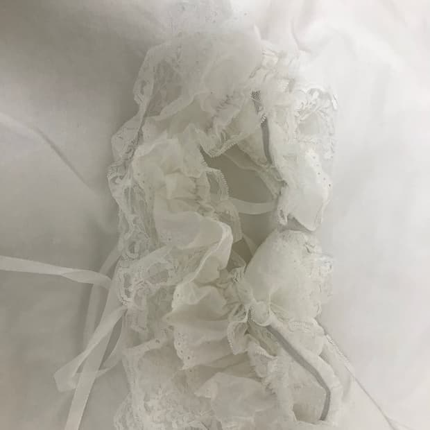 레이어드 레이스 스커트