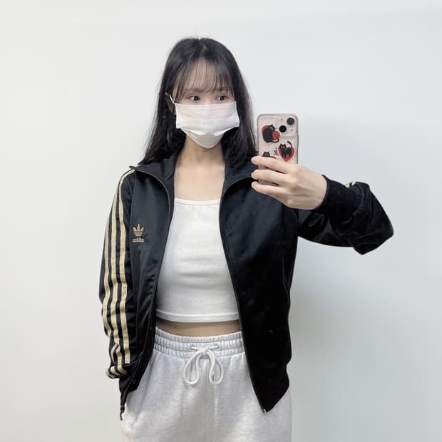 아디다스 파이어버드 트랙탑 져지 블랙 골드