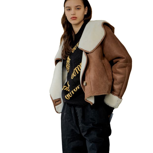 시니 뉴욕 후드 무스탕